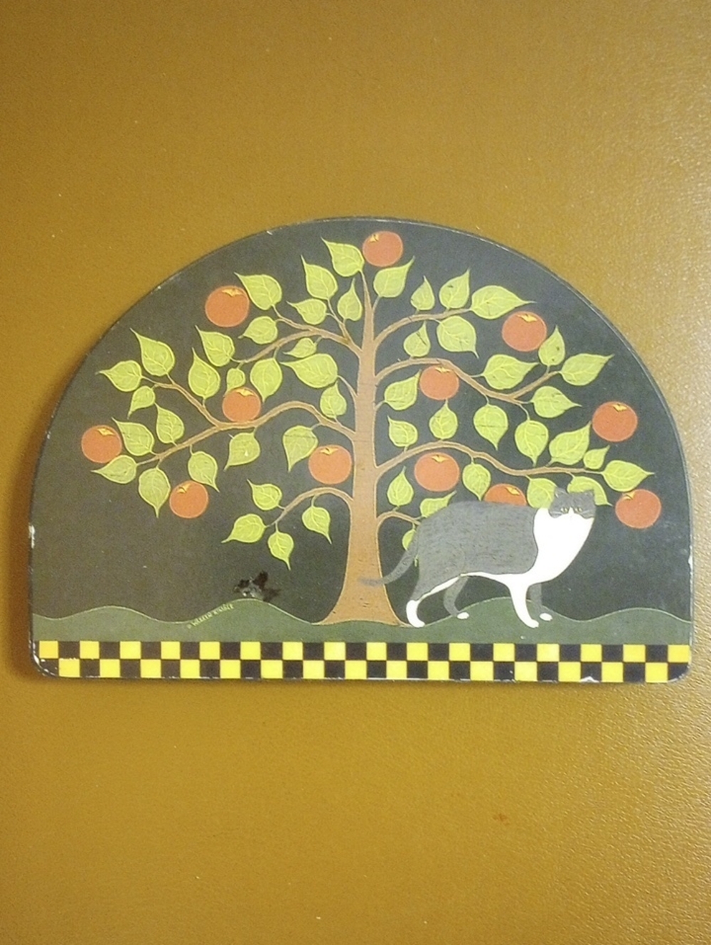 Warren Kimble Flats Vintage Cat Wall Decor. Black White Red Green Yellow Brown